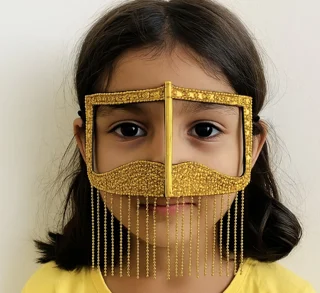 نقاب دختر بچه گانه بندری