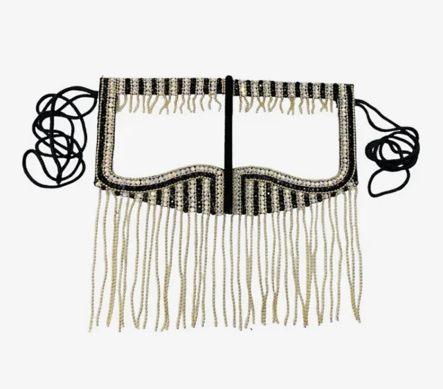 نقاب بندری نگین دار اویزدار