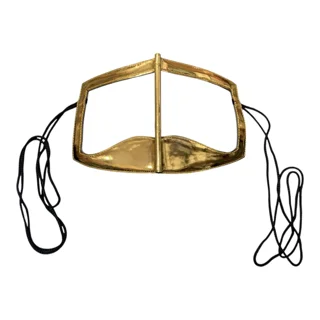 نقاب دختر بندری (برقع) طلایی ساده